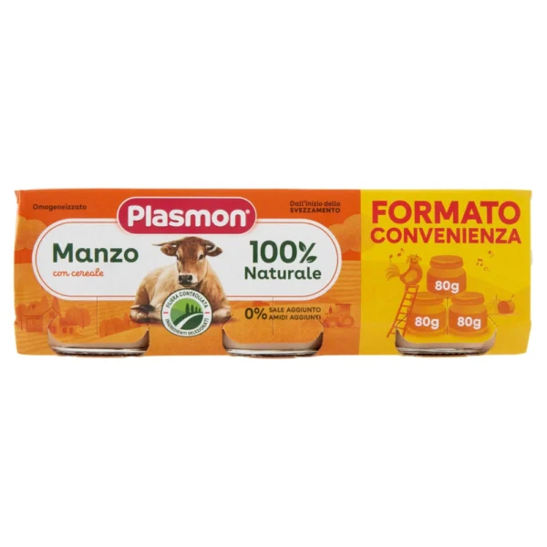 PLASMON - BŒUF HOMOGÉNÉISÉ 80G X 3