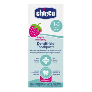 CHICCO TANDPASTA 50ML AARDBEI - VAN 1 TOT 5 JAAR - TANDEN - KIND - XYLITOL - MADE IN ITALY