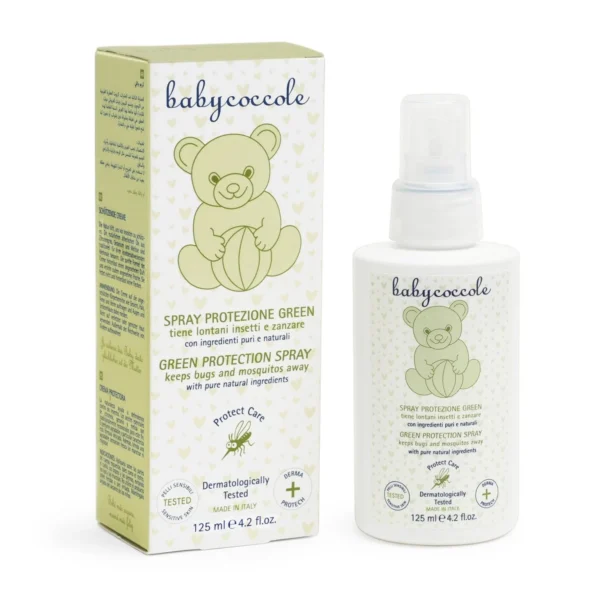 BABYCOCCOLE SPRAY INSECTE 125ML - VERT - MOUSTIQUES ET INSECTES - INGRÉDIENTS NATURELS - HUILE DE THYM - MADE IN ITALY